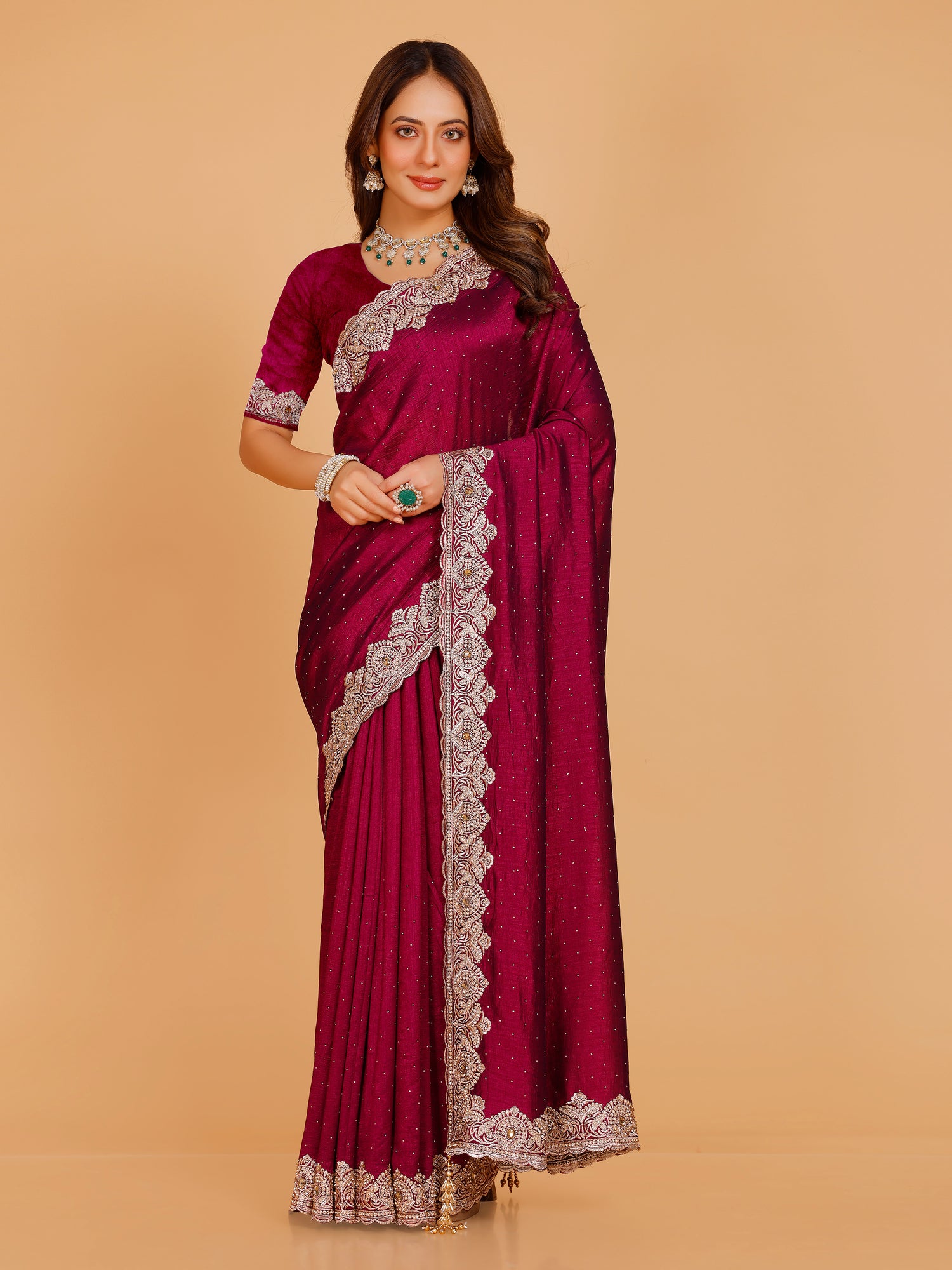 Bhavya Silk Embroidered Saree
