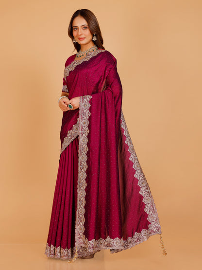 Bhavya Silk Embroidered Saree