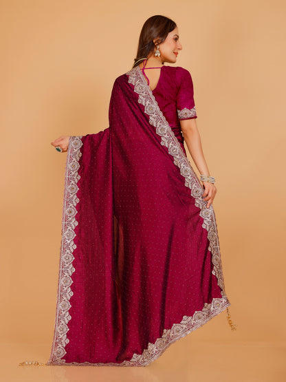 Bhavya Silk Embroidered Saree