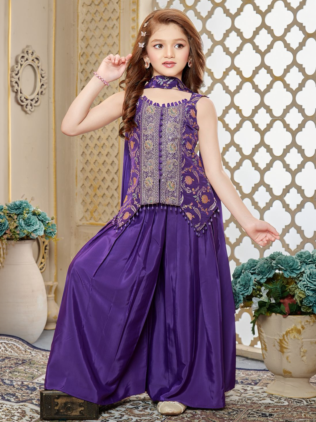 Isha Banarasi Silk Palazzo Suit