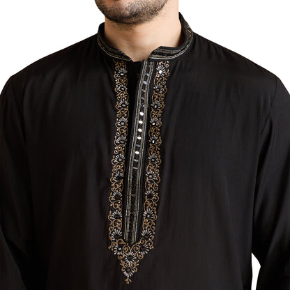 Silk Zari Tiki Kurta Set