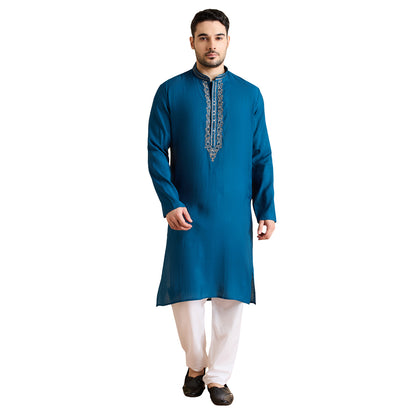 Silk Zari Tiki Kurta Set