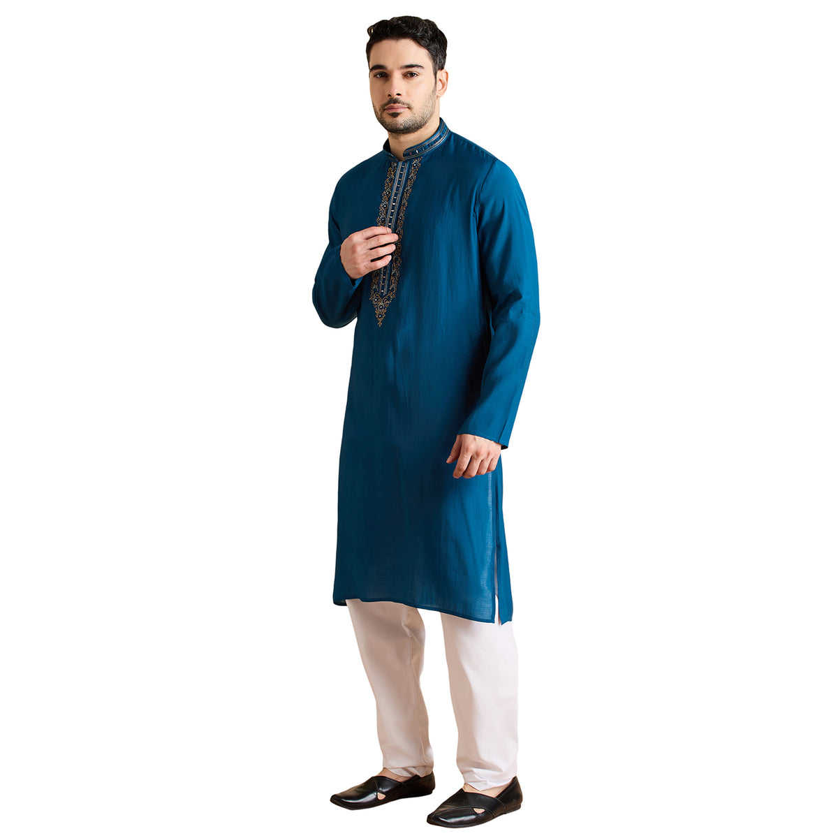 Silk Zari Tiki Kurta Set