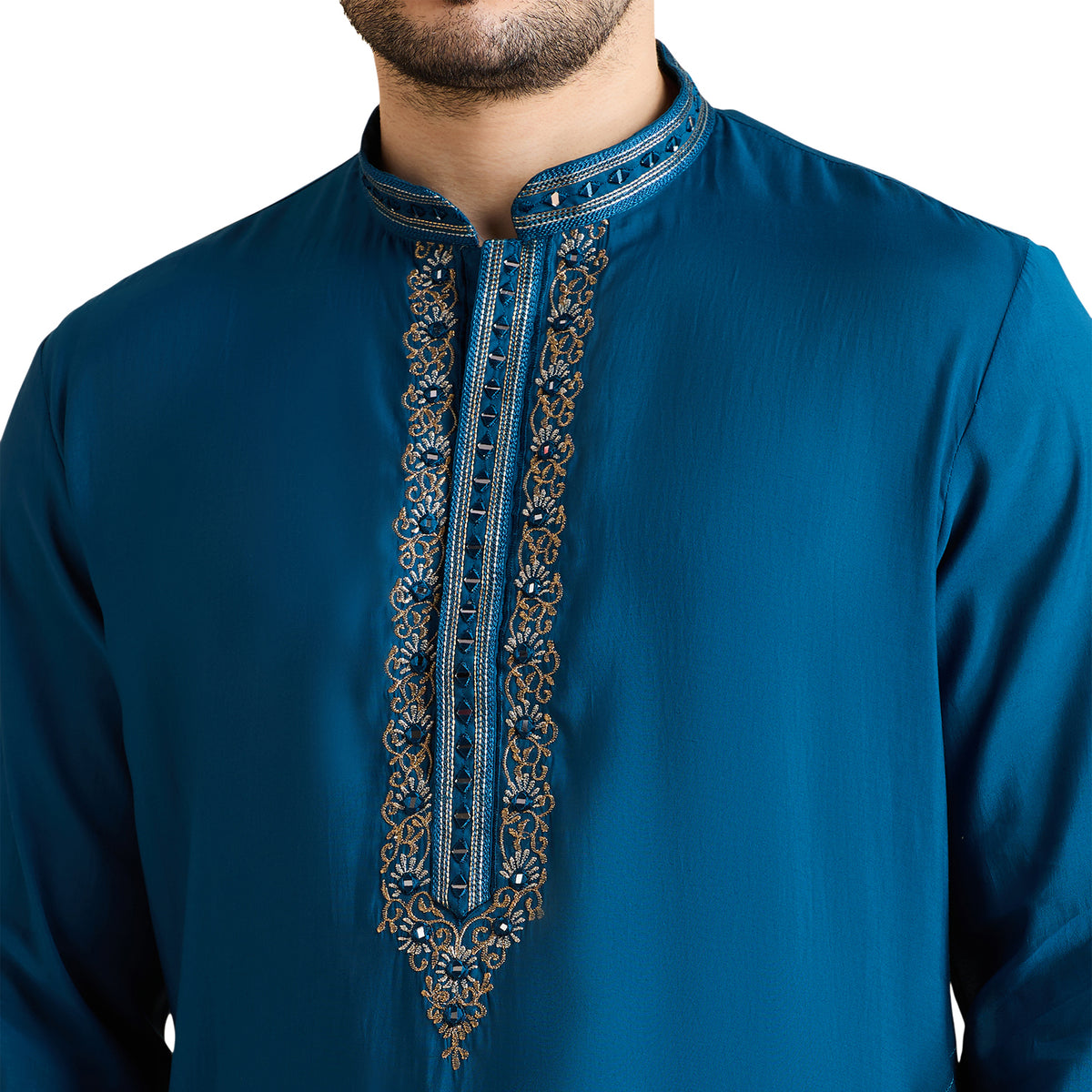 Silk Zari Tiki Kurta Set