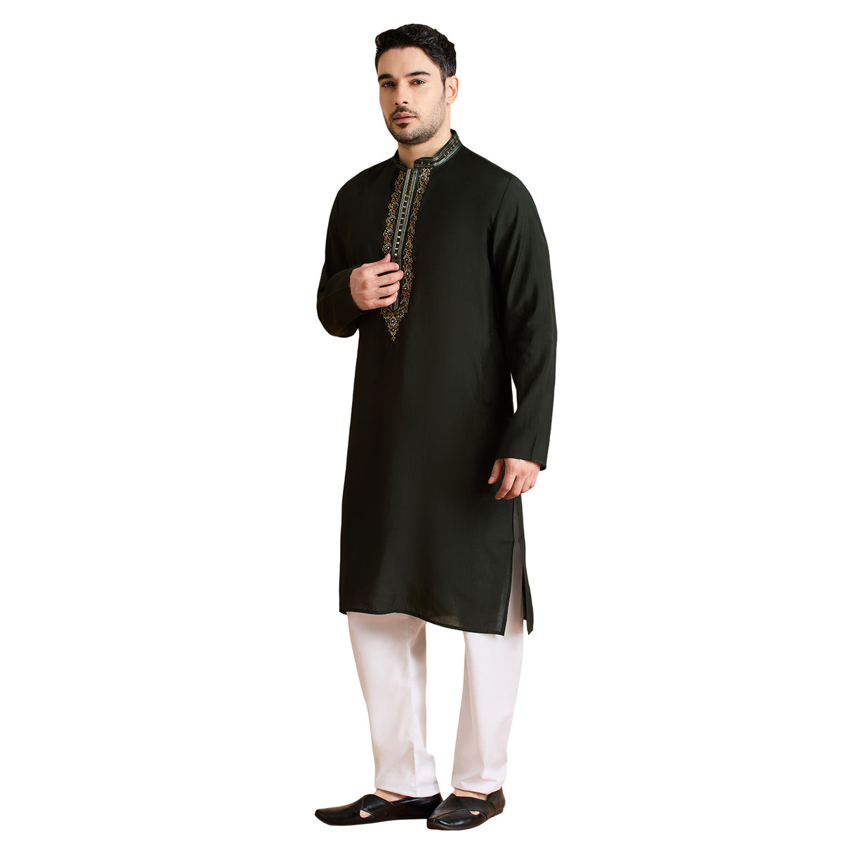 Silk Zari Tiki Kurta Set