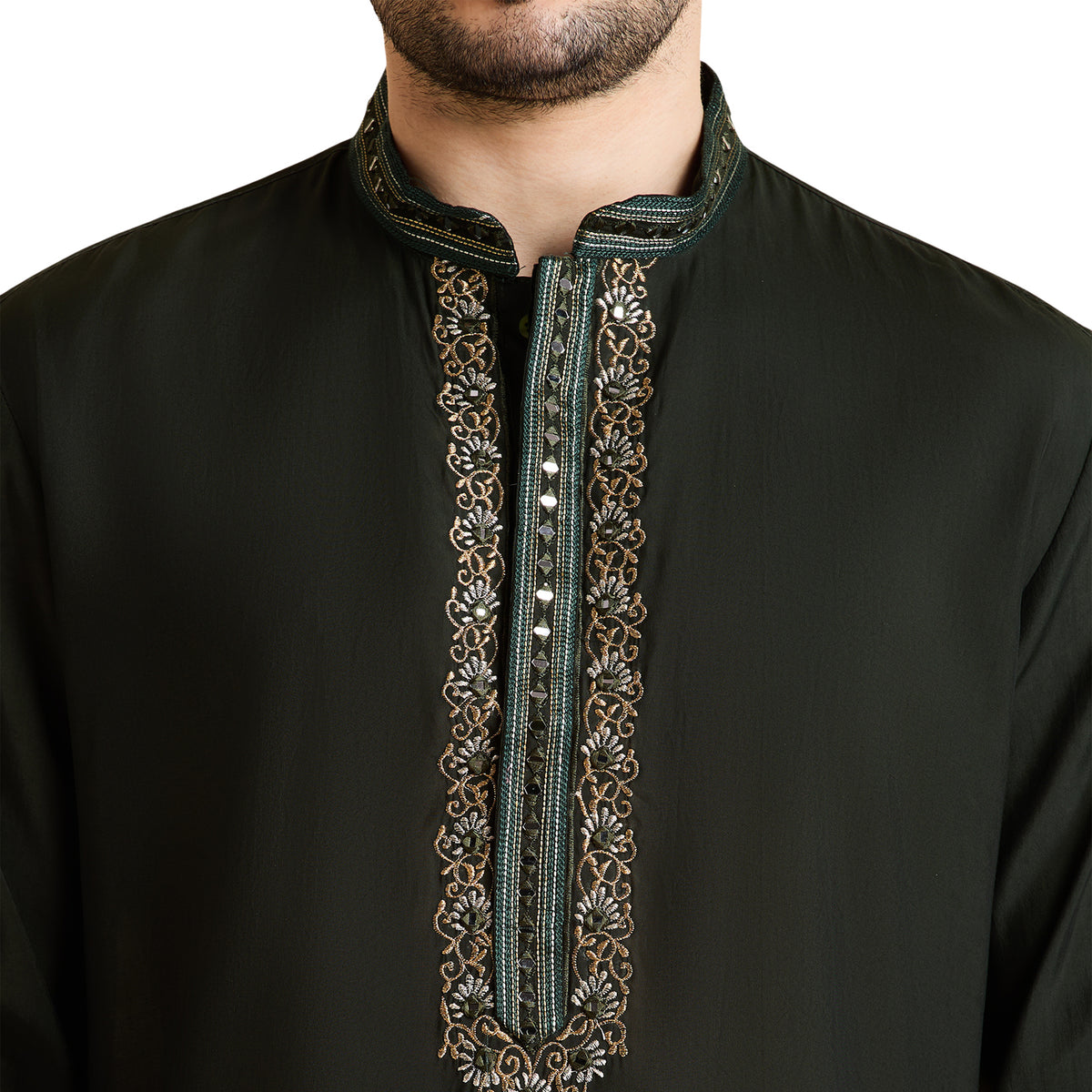 Silk Zari Tiki Kurta Set