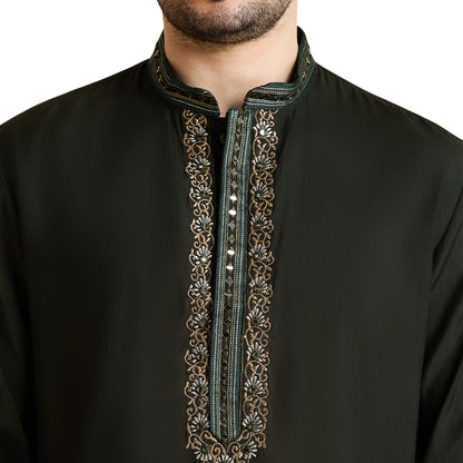 Silk Zari Tiki Kurta Set
