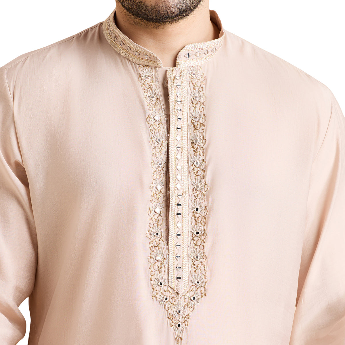 Silk Zari Tiki Kurta Set