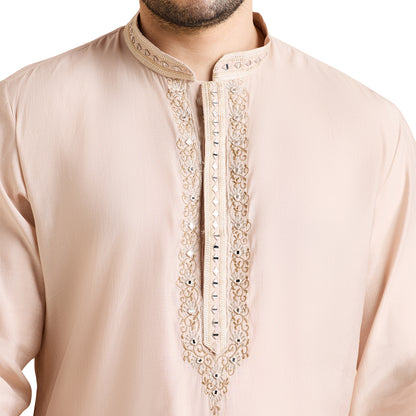 Silk Zari Tiki Kurta Set