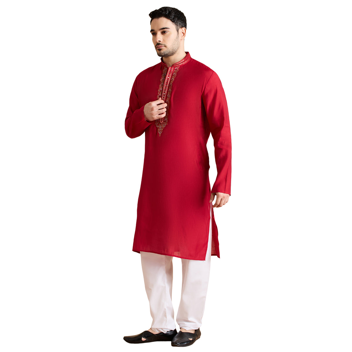 Silk Zari Tiki Kurta Set