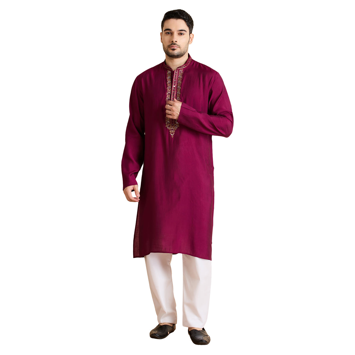 Silk Zari Tiki Kurta Set