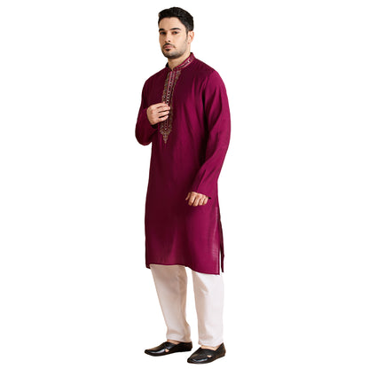 Silk Zari Tiki Kurta Set