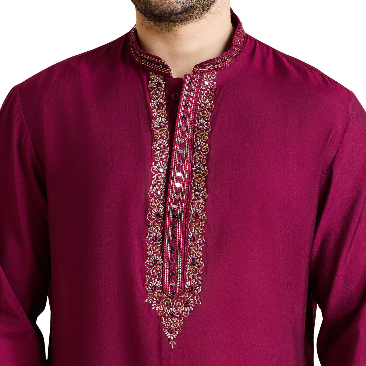 Silk Zari Tiki Kurta Set