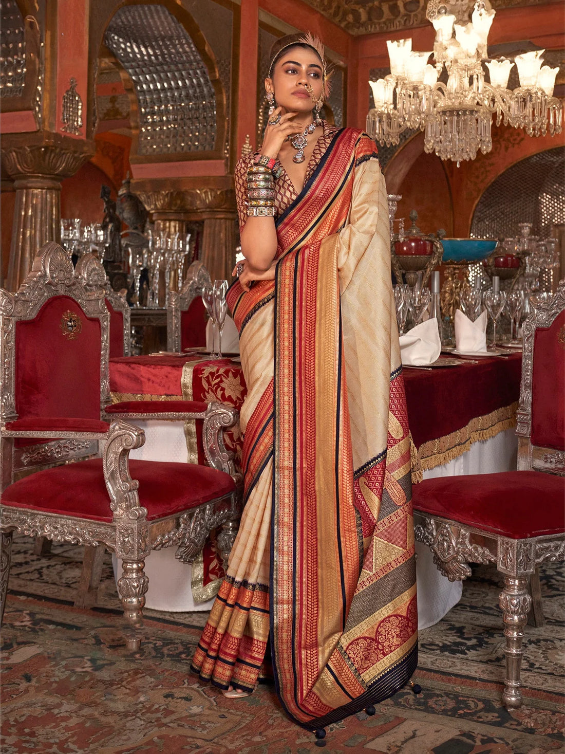 Sarita Silk Printed Saree - Roop Darshan