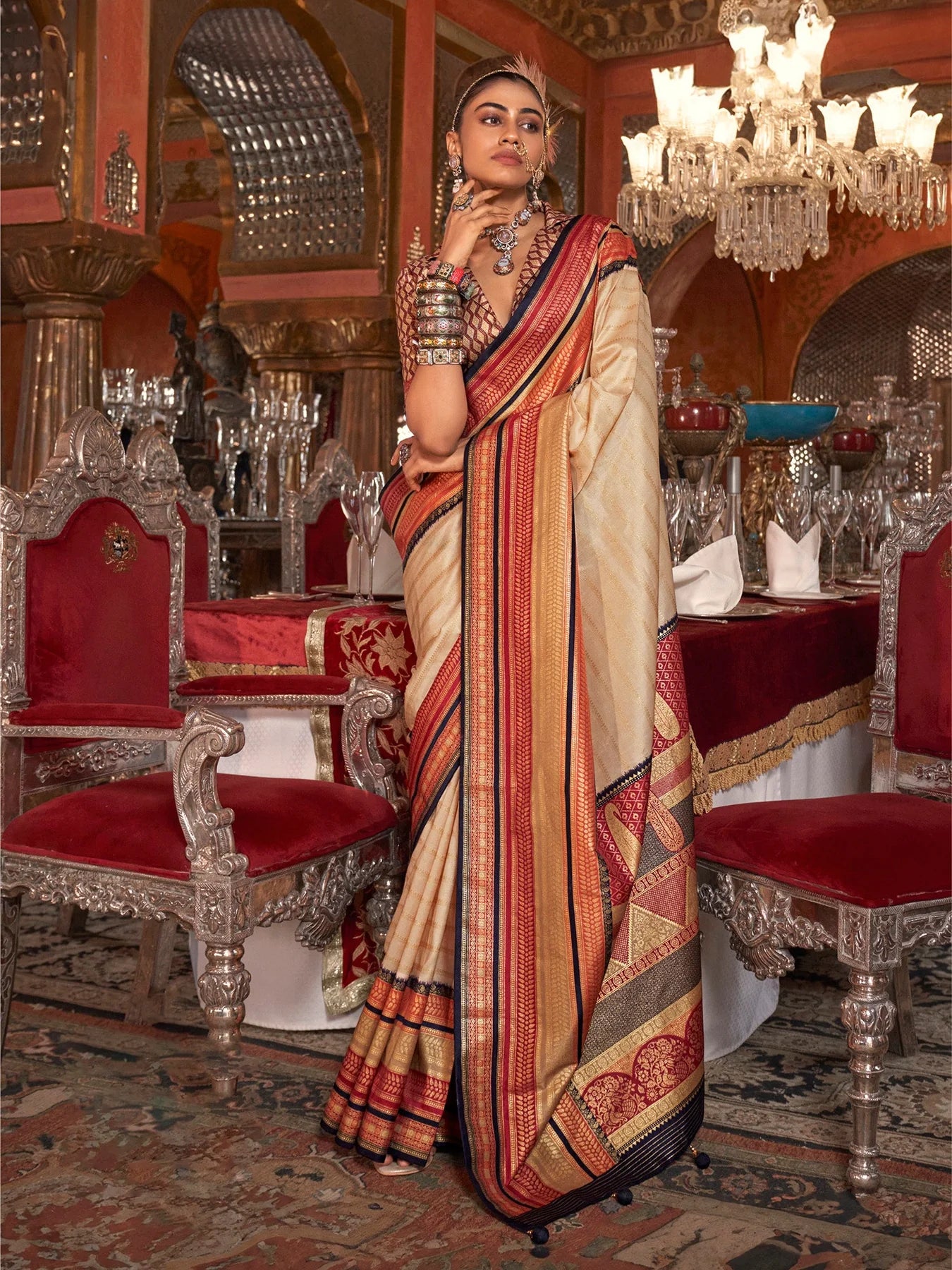 Sarita Silk Printed Saree - Roop Darshan