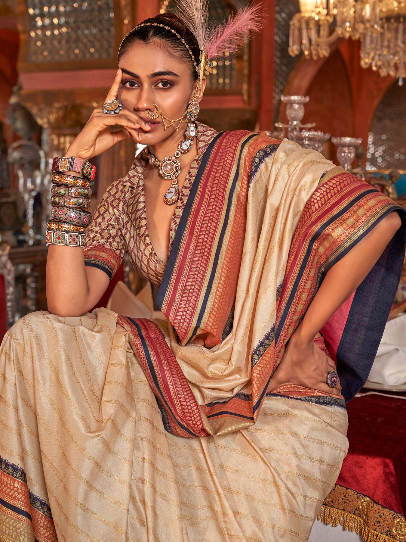 Sarita Silk Printed Saree - Roop Darshan