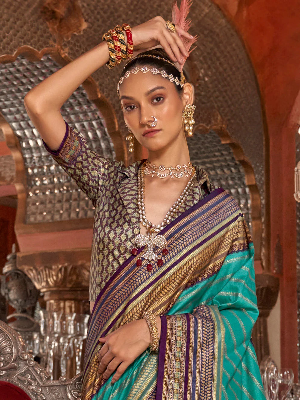 Akila Silk Printed Saree - Roop Darshan