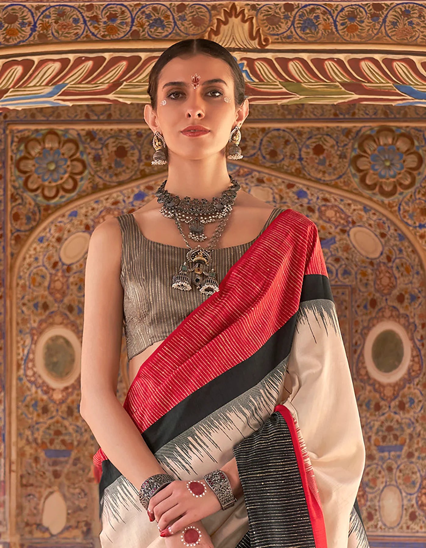 Chameli Silk Printed Saree - Roop Darshan