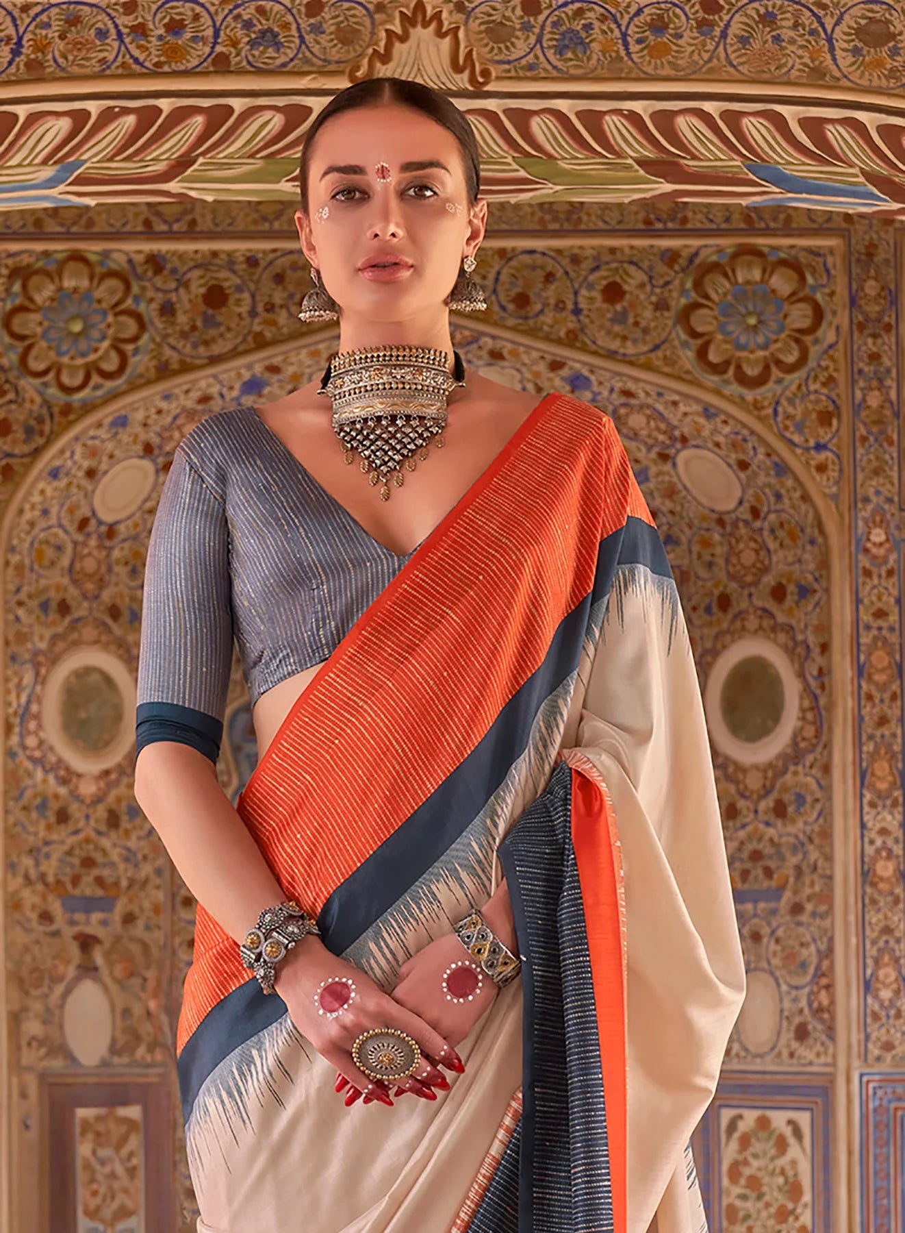 Champa Silk Printed Saree - Roop Darshan