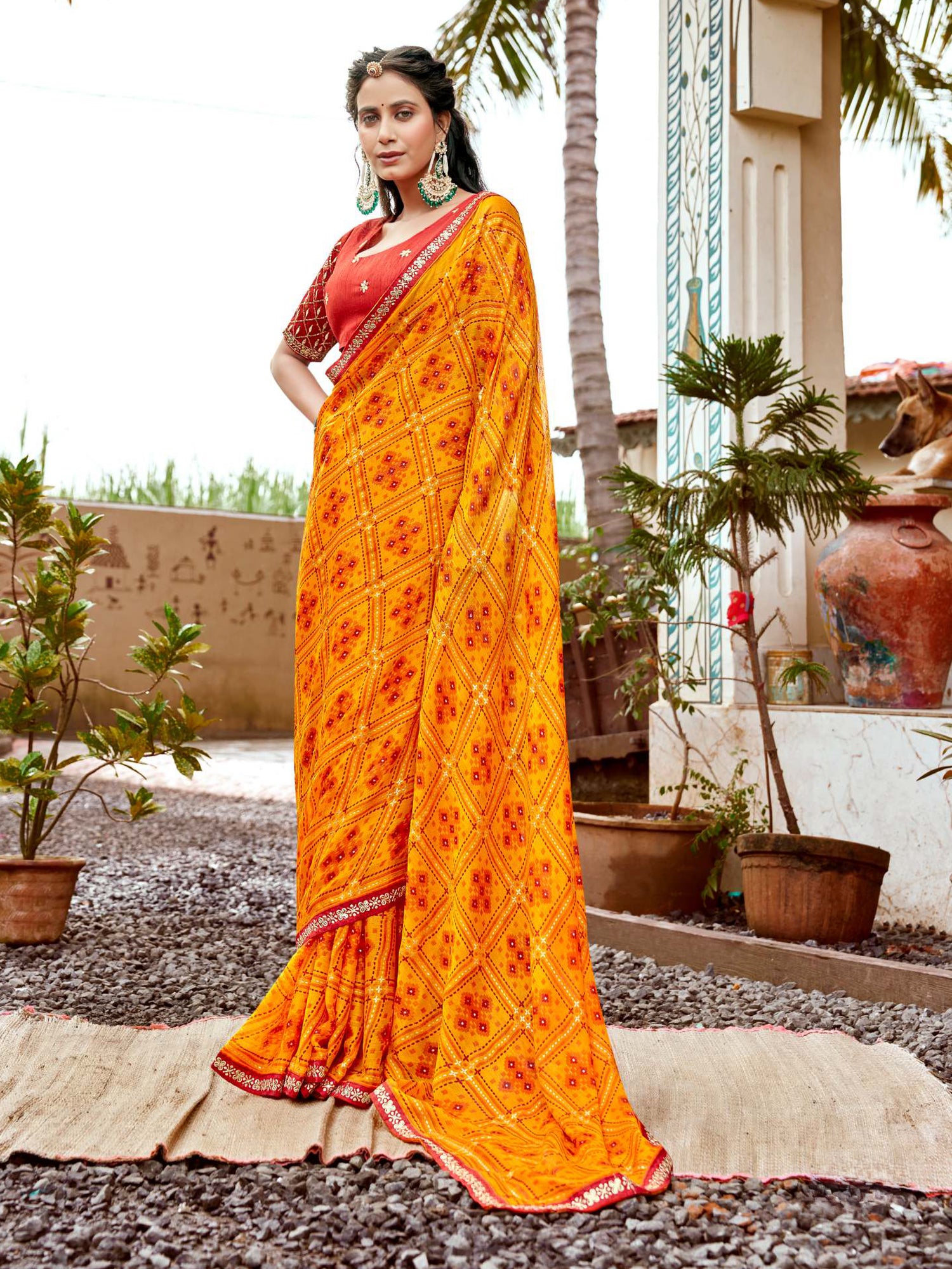 Maher Bandhani Saree - Roop Darshan