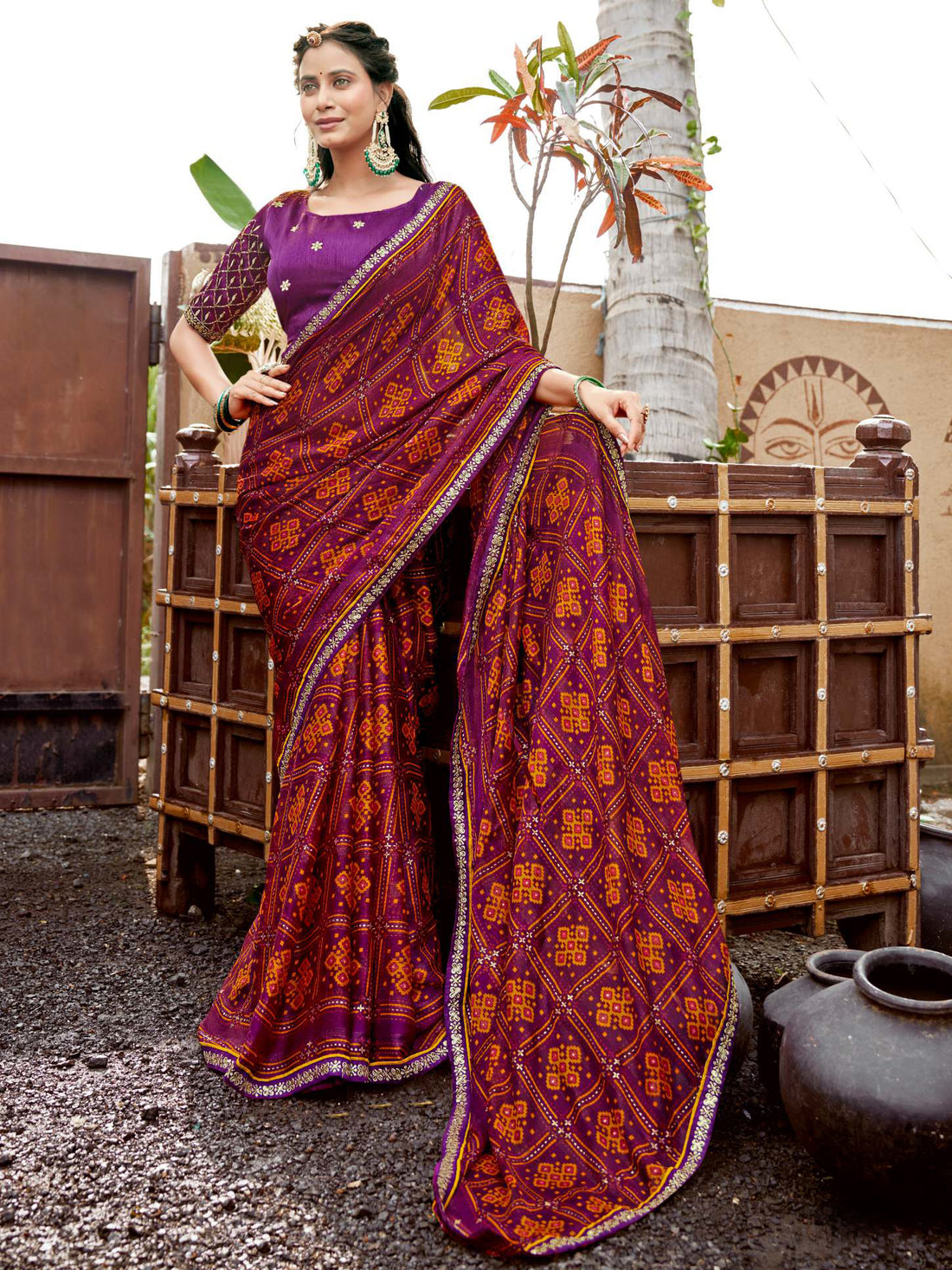 Maher Bandhani Saree - Roop Darshan