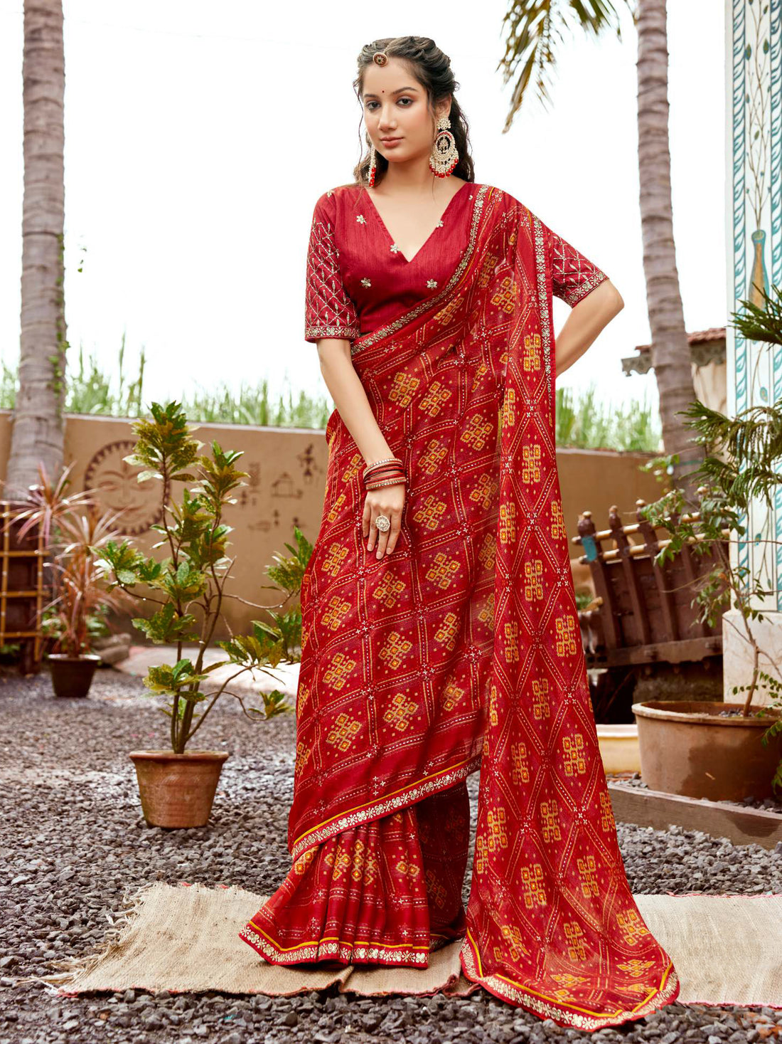 Maher Bandhani Saree - Roop Darshan