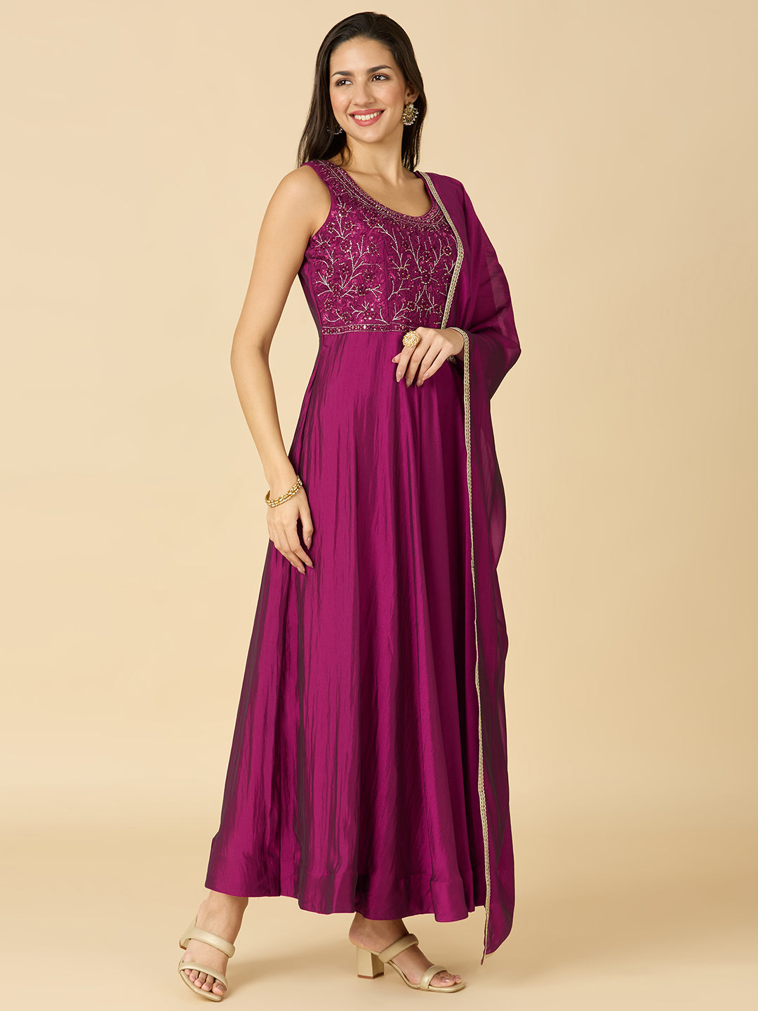 Sarika Gown With Dupatta - Roop Darshan