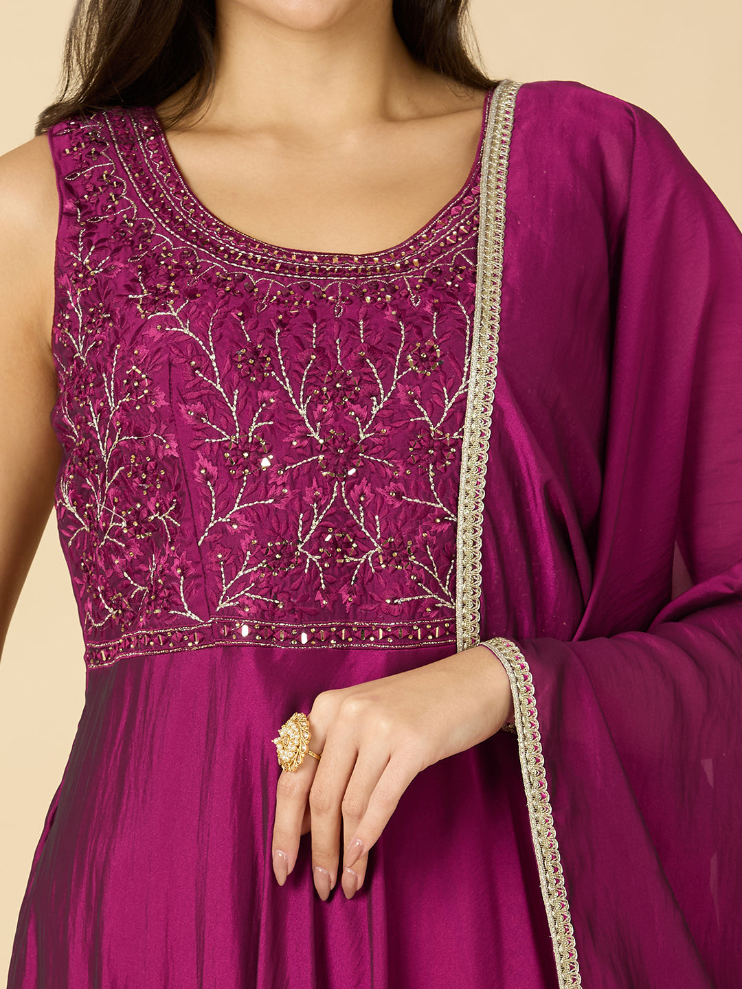 Sarika Gown With Dupatta - Roop Darshan