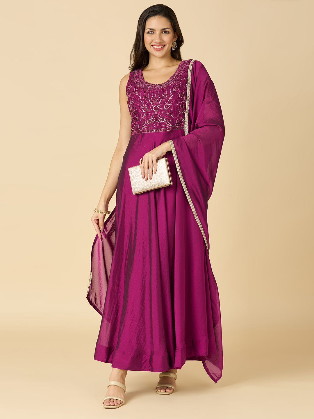 Sarika Gown With Dupatta - Roop Darshan