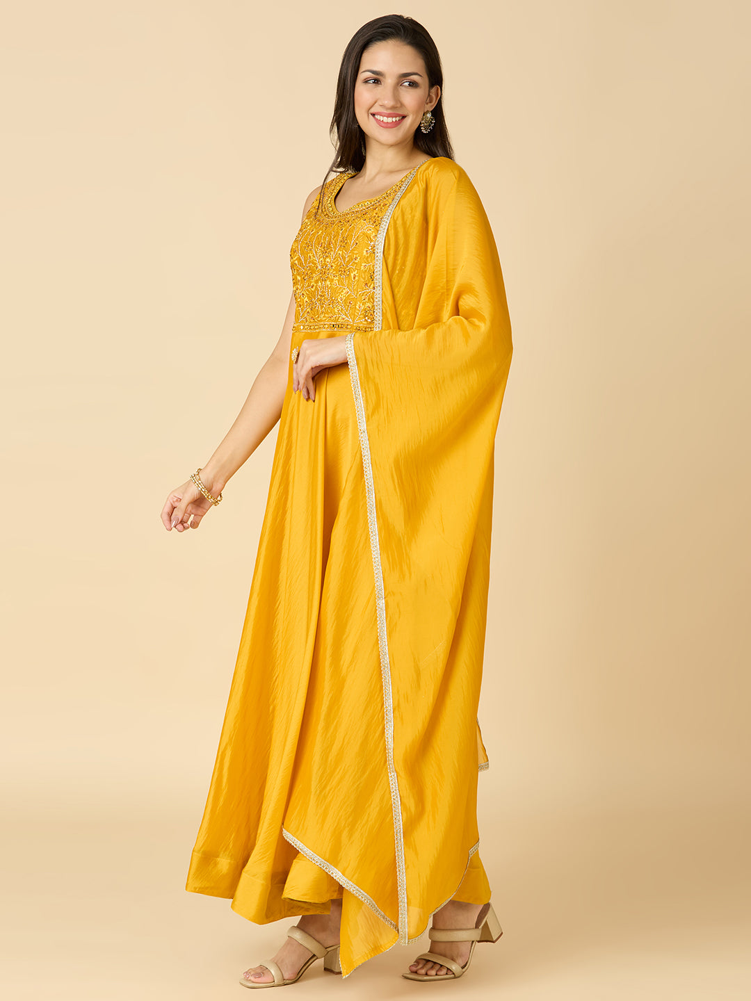 Sarika Gown With Dupatta - Roop Darshan