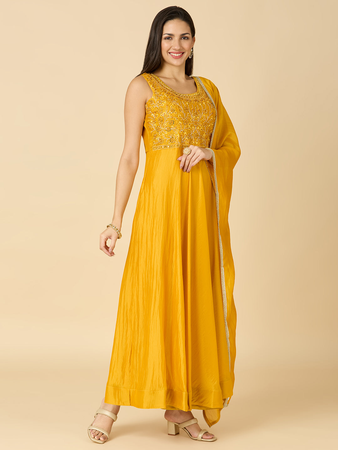 Sarika Gown With Dupatta - Roop Darshan