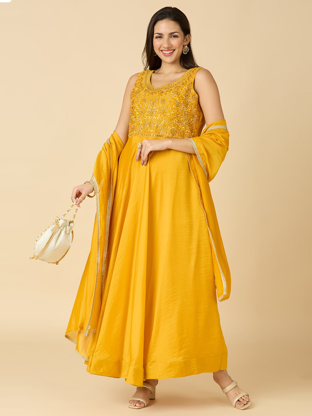 Sarika Gown With Dupatta - Roop Darshan