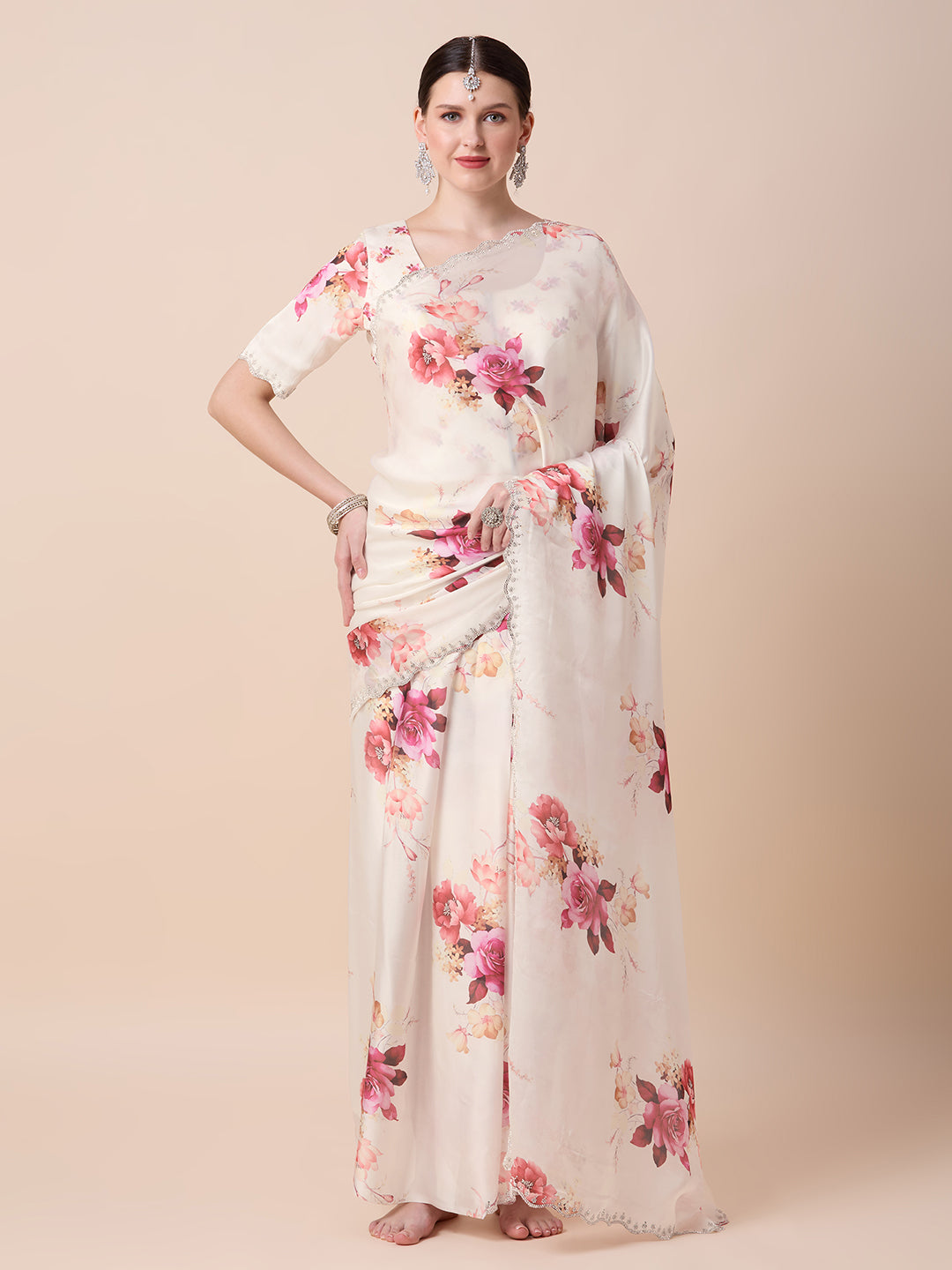 Jiya Ready to Wear Saree Gown - Roop Darshan