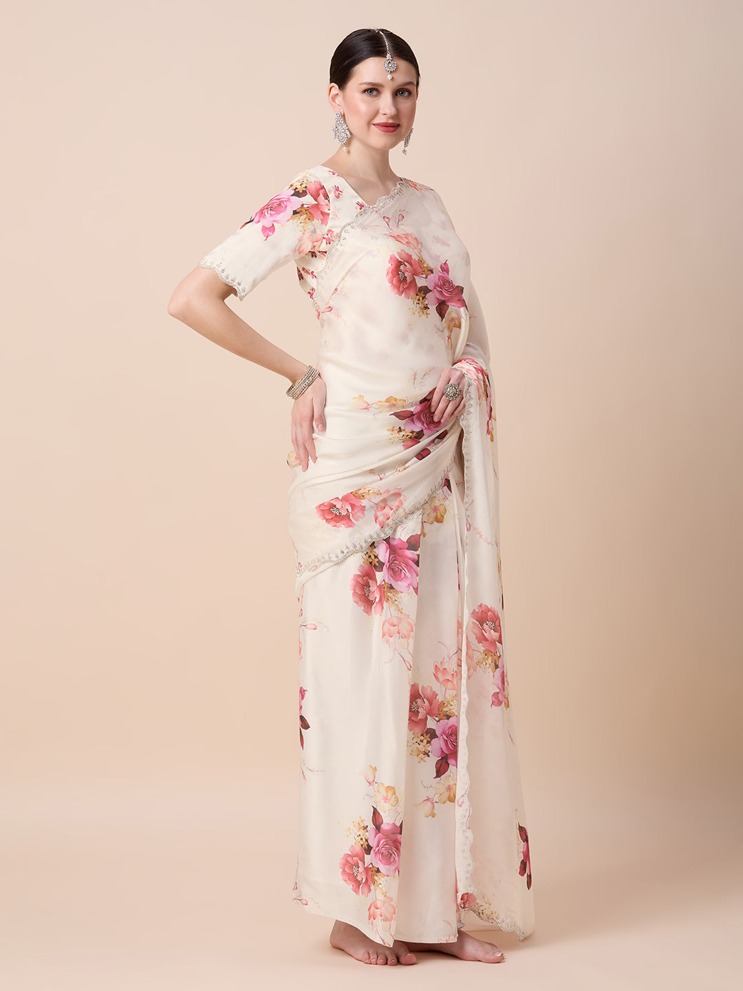 Jiya Ready to Wear Saree Gown - Roop Darshan