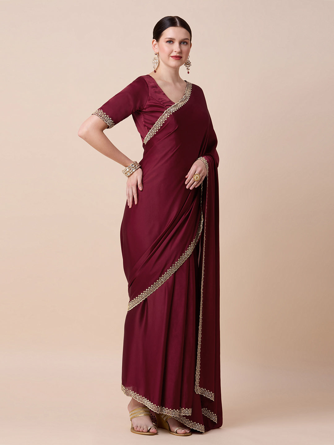 Vanya Ready to Wear Saree Gown - Roop Darshan