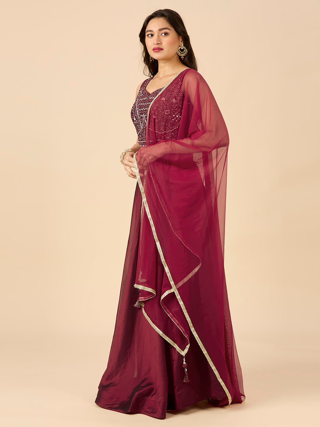 Hazel Lehenga Choli - Roop Darshan