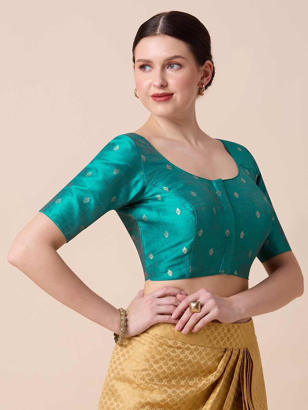 Dupion Silk Saree Blouse - Roop Darshan