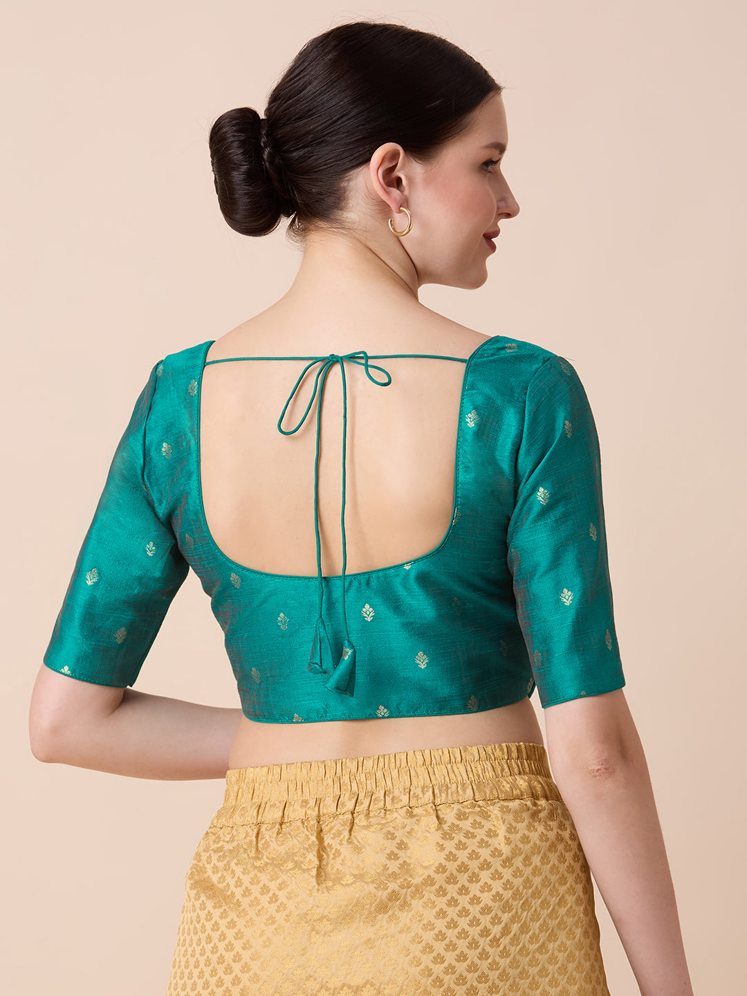 Dupion Silk Saree Blouse - Roop Darshan