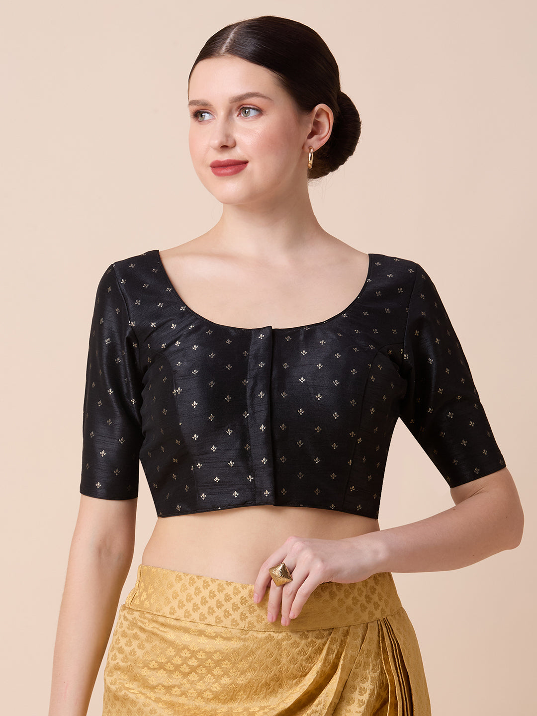 Dupion Silk Saree Blouse - Roop Darshan