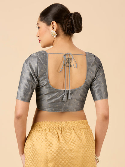 Dupion Silk Saree Blouse - Roop Darshan