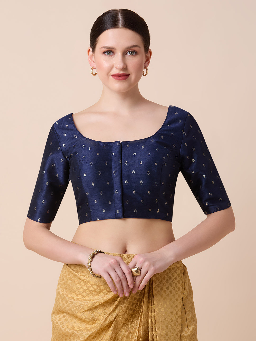 Dupion Silk Saree Blouse - Roop Darshan