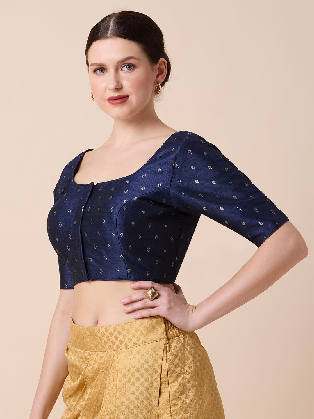 Dupion Silk Saree Blouse - Roop Darshan