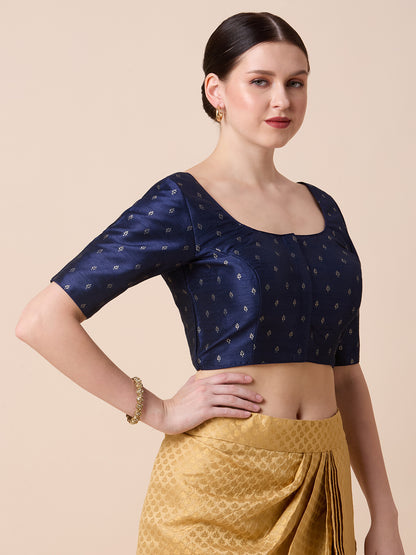 Dupion Silk Saree Blouse - Roop Darshan