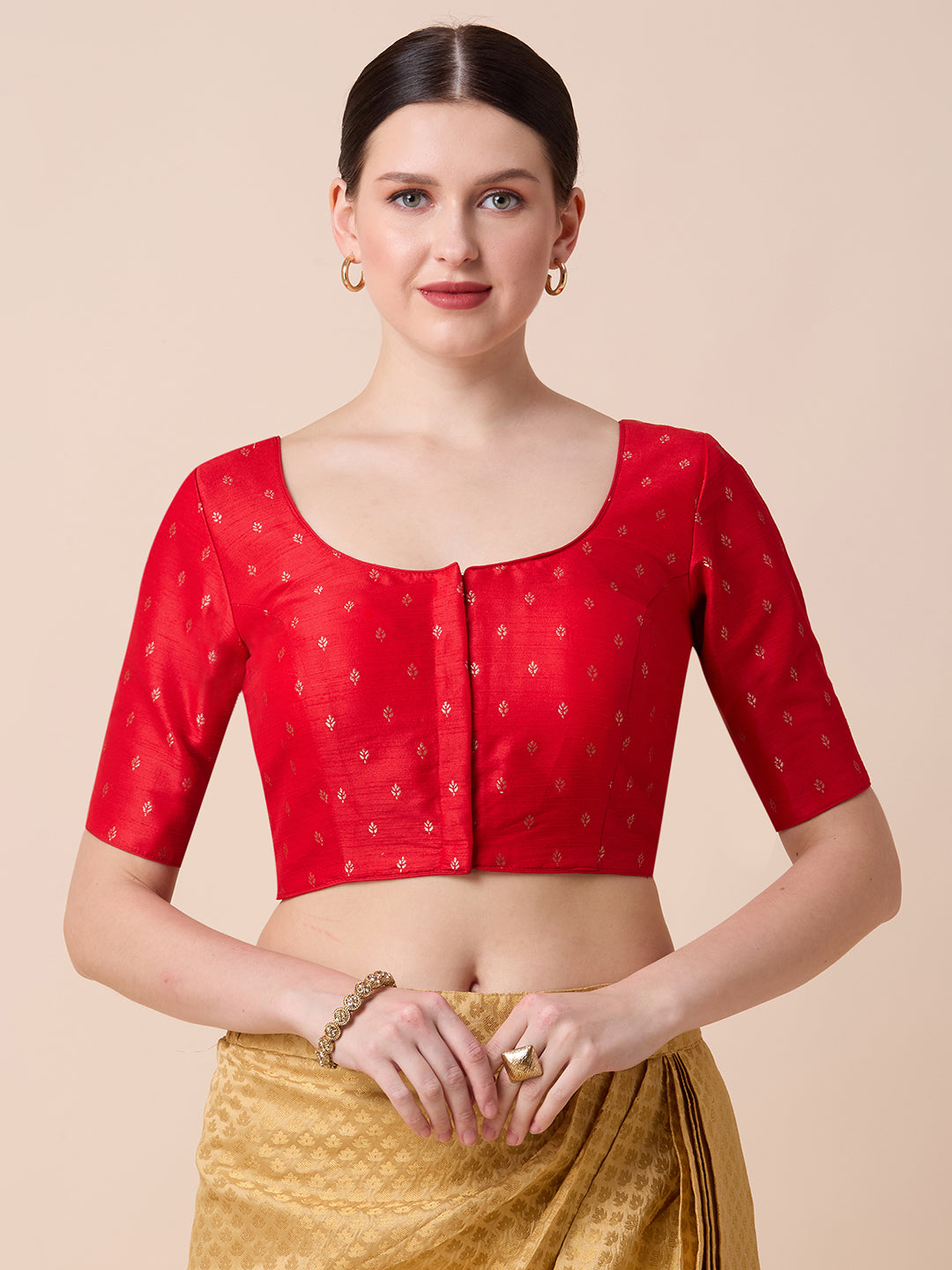 Dupion Silk Saree Blouse - Roop Darshan