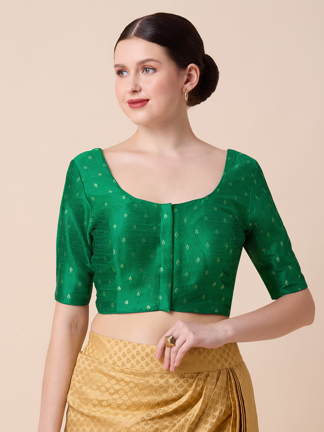 Dupion Silk Saree Blouse - Roop Darshan