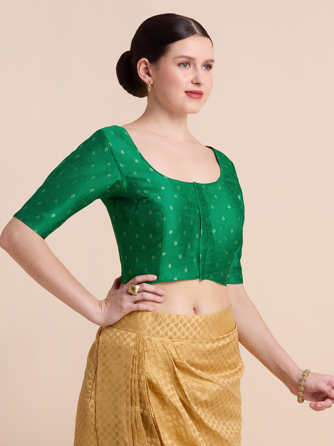 Dupion Silk Saree Blouse - Roop Darshan