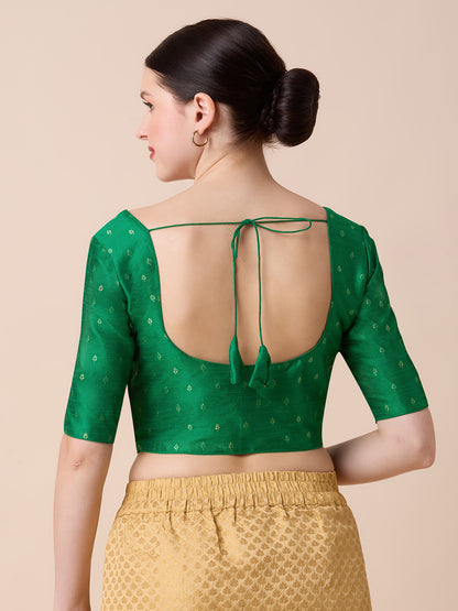 Dupion Silk Saree Blouse - Roop Darshan