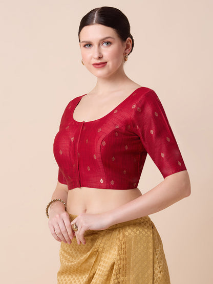 Dupion Silk Saree Blouse - Roop Darshan