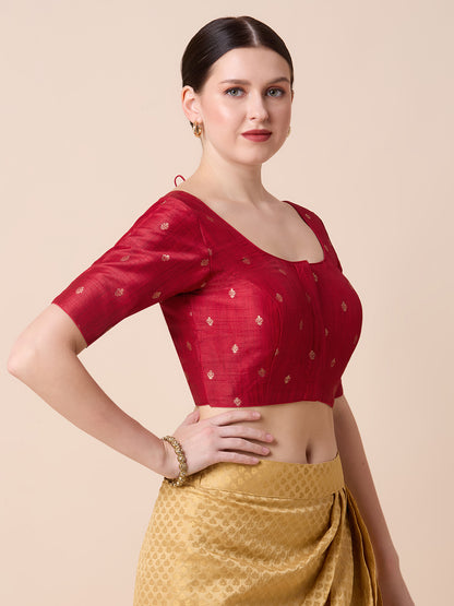 Dupion Silk Saree Blouse - Roop Darshan