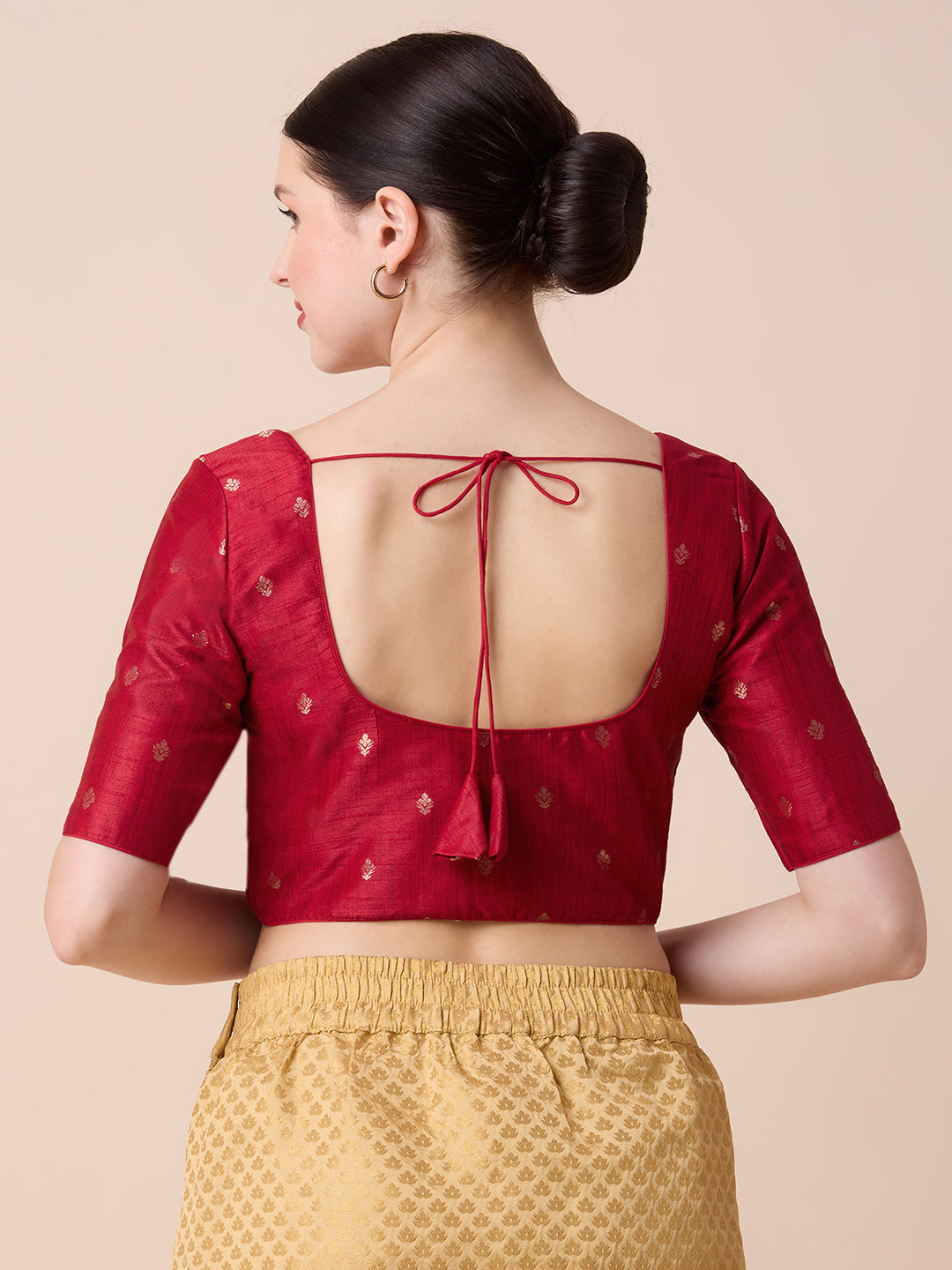 Dupion Silk Saree Blouse - Roop Darshan